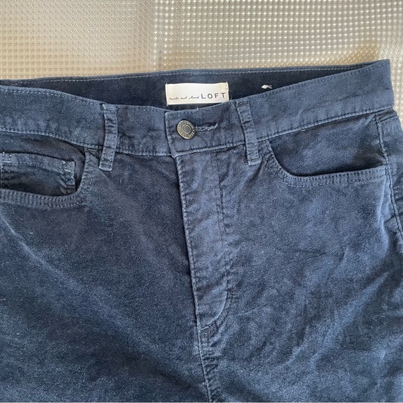 LOFT Women’s Blue Velvety Soft Skinny Fitted High Rise Pant Size 4 27 - Picture 2 of 14